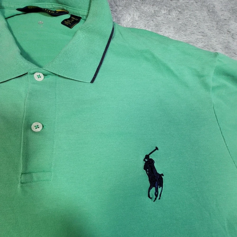 Polo Ralph Lauren Lime Green Shirt Mens XXL  Short Sleeve Cotton